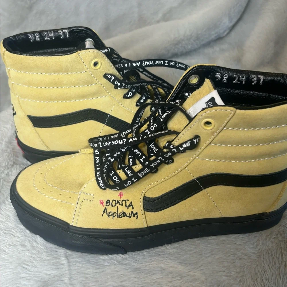 Vans X A Tribe Called Quest Sk8-Hi Mellow Yellow Bonita Applebum Sneakers - Picture 2 of 3